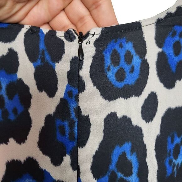 ASOS John Zack Long Sleeve Wrap Tie Waist Dress in Leopard Size 8 - Picture 13 of 15